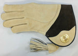 Falconry Suede Double skinned glove fleece lined (Short Cuff 11") S,M & L