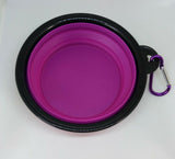 Dog Travel Bowl, Water Food Pet,  Silicone Collapsible & Carabiner