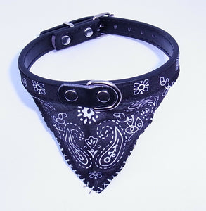 Dog Collar with Neckerchief Scarf Bandana  Small / Medium