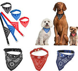 Dog Collar with Neckerchief Scarf Bandana  Small / Medium